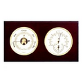 Barometer w/ Thermometer & Hygrometer - Mahogany